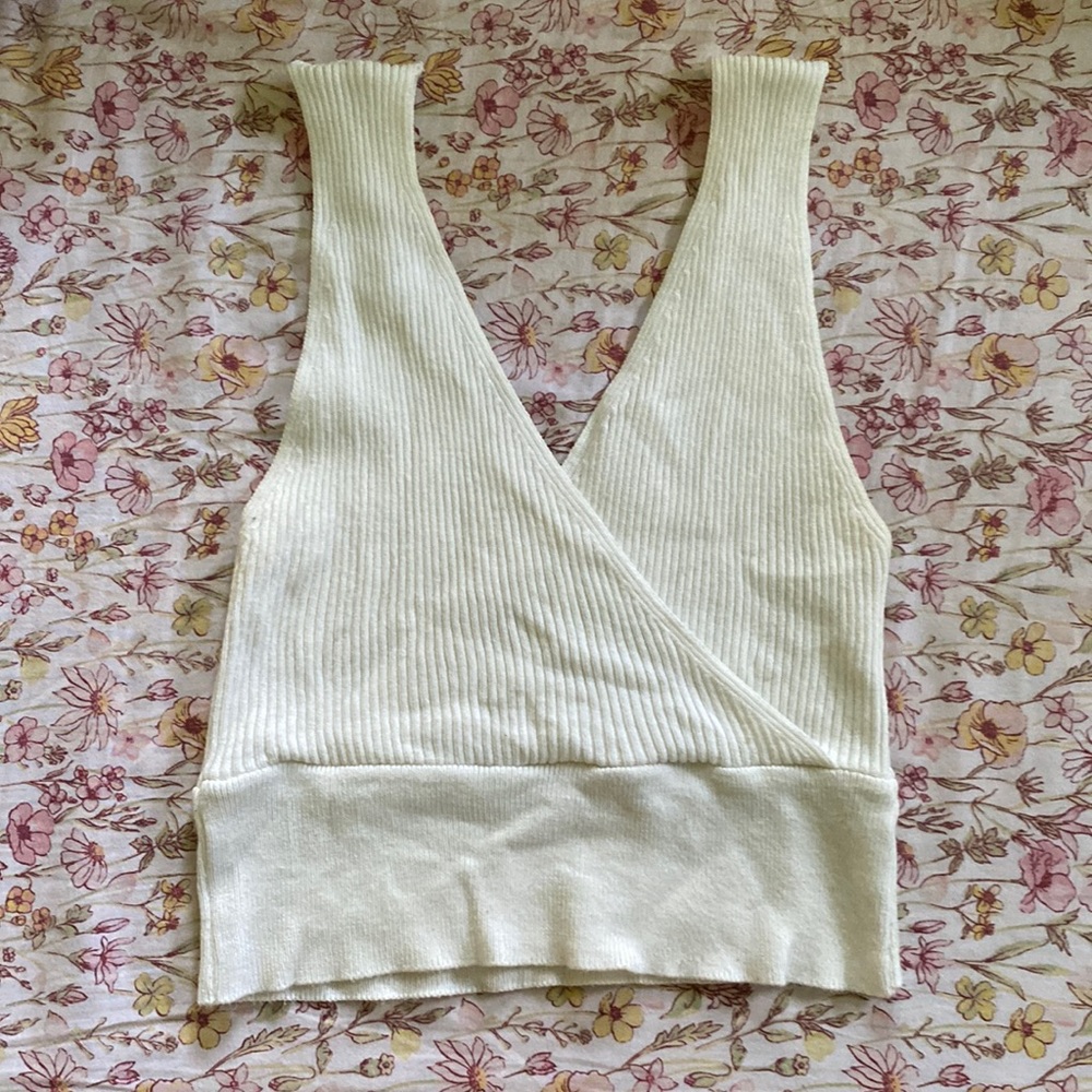 Ribbed Knitted Tank Top.